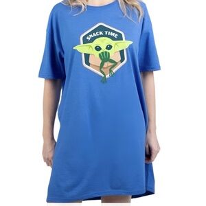 Star Wars Blue Pajama T-Shirt with Baby Yoda Design